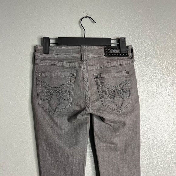 NWT Afflliction Women's‎ Raquel Fleur Gray Skinny Jeans Low Rise Size 24 - Picture 7 of 9